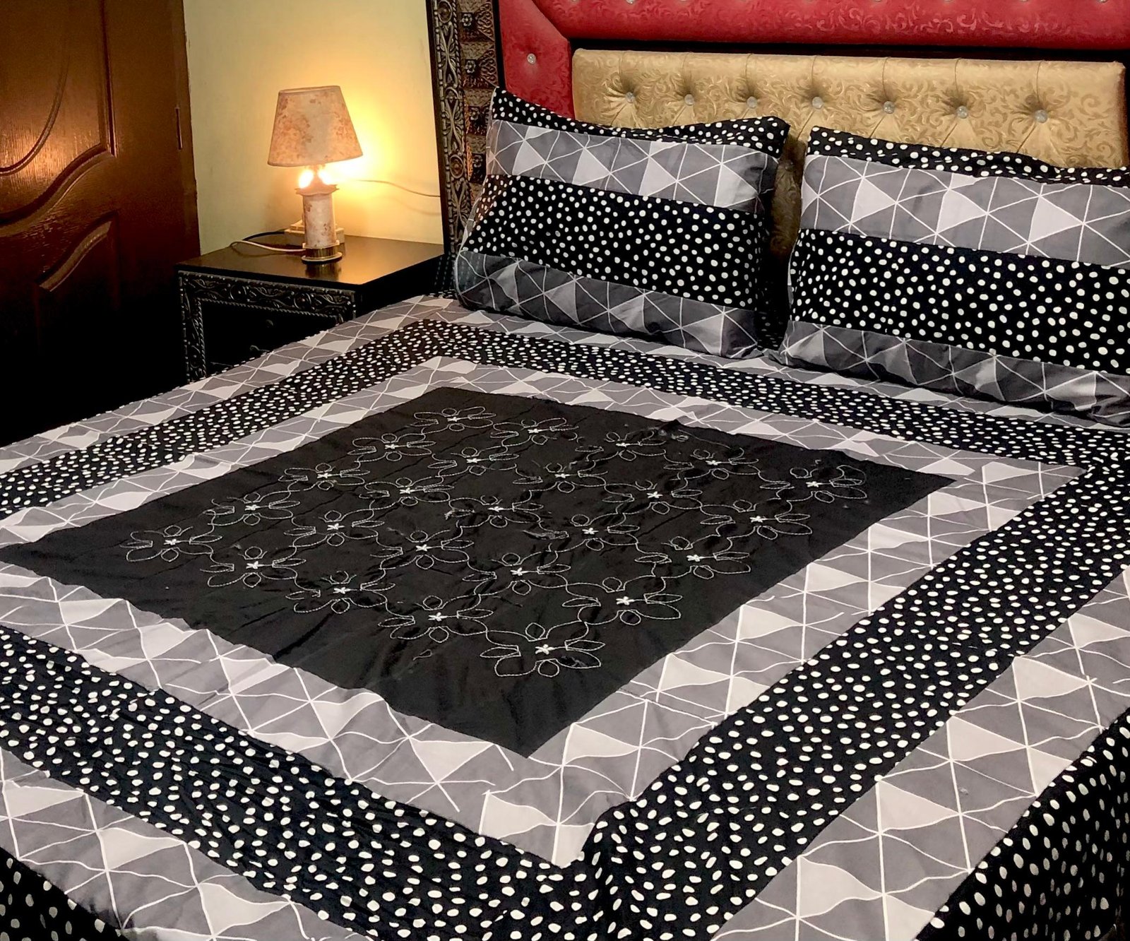 Embroidered Patchwork bed sheet*