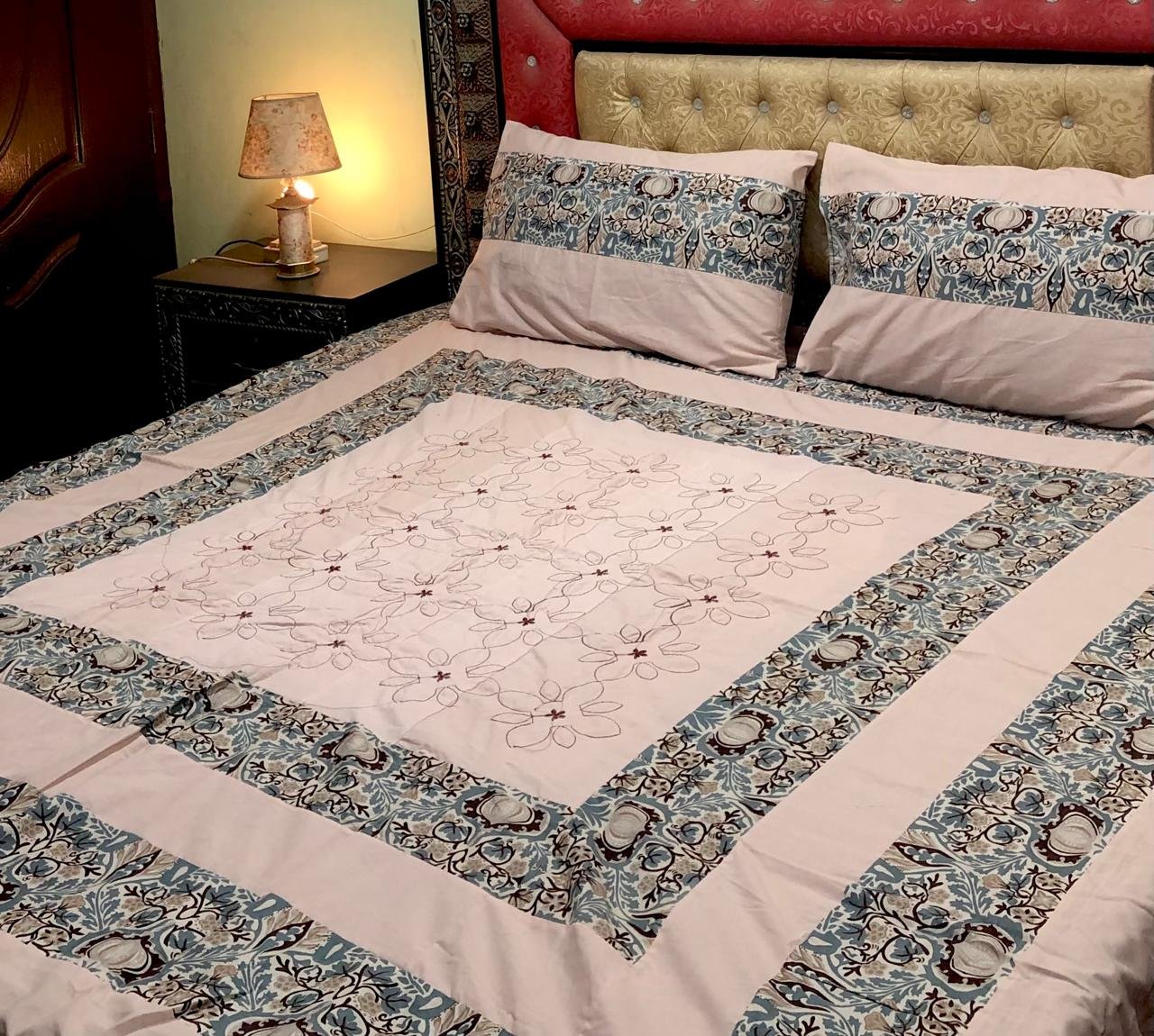 Embroidered Patchwork bed sheet*