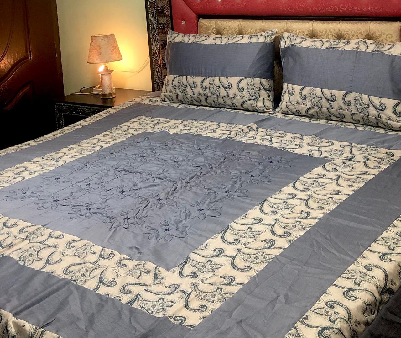 Embroidered Patchwork bed sheet*