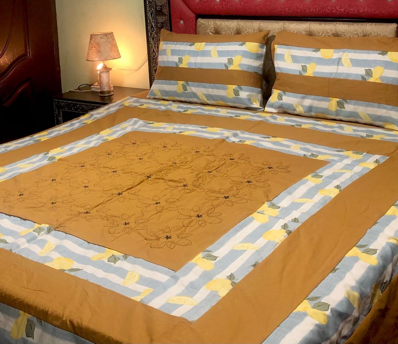 Embroidered Patchwork bed sheet*