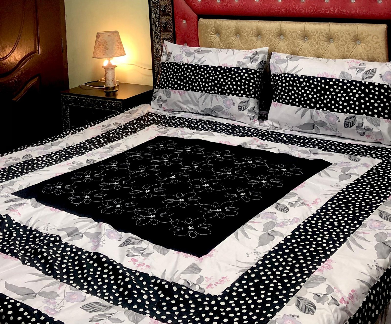 Embroidered Patchwork bed sheet*