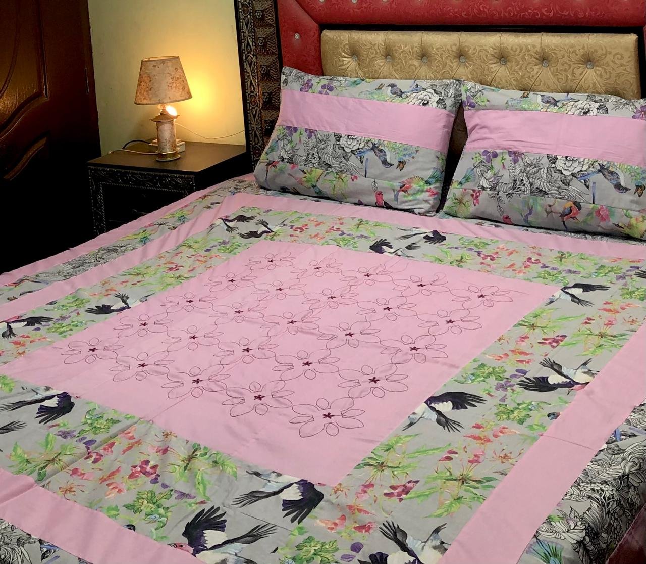 Embroidered Patchwork bed sheet*