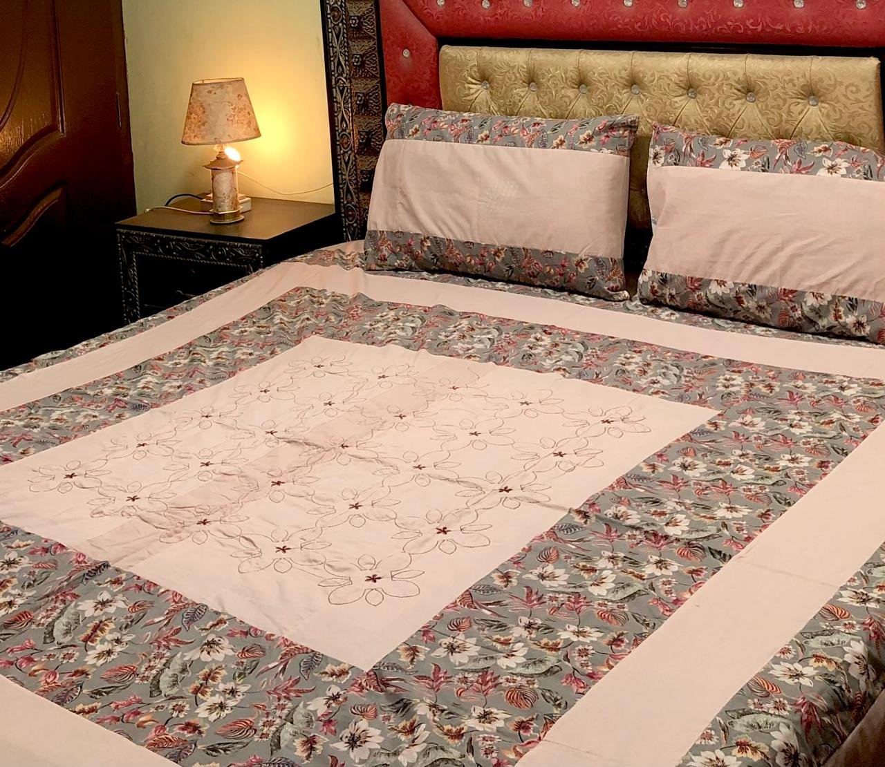 Embroidered Patchwork bed sheet*
