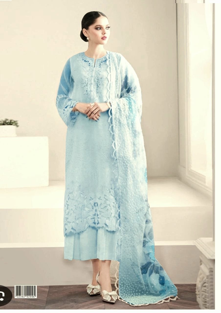 BAROQUE CHANTELLE ORGANZA EMBROIDERED 3 pcs unstitched