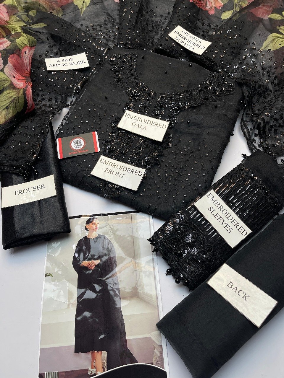 BAROQUE CHANTELLE ORGANZA EMBROIDERED 3 pcs unstitched