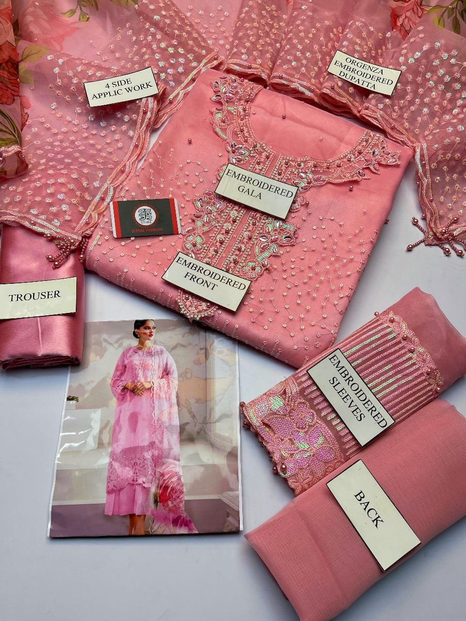 BAROQUE CHANTELLE ORGANZA EMBROIDERED 3 pcs unstitched