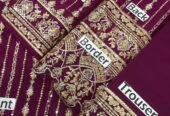 Ahmozi Presenting Azure Chiffon Embroidered Unstitched Collection