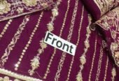 Ahmozi Presenting Azure Chiffon Embroidered Unstitched Collection