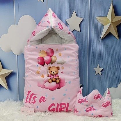 3.p ✨ Baby Carry Net with Crown Cushion 👑*