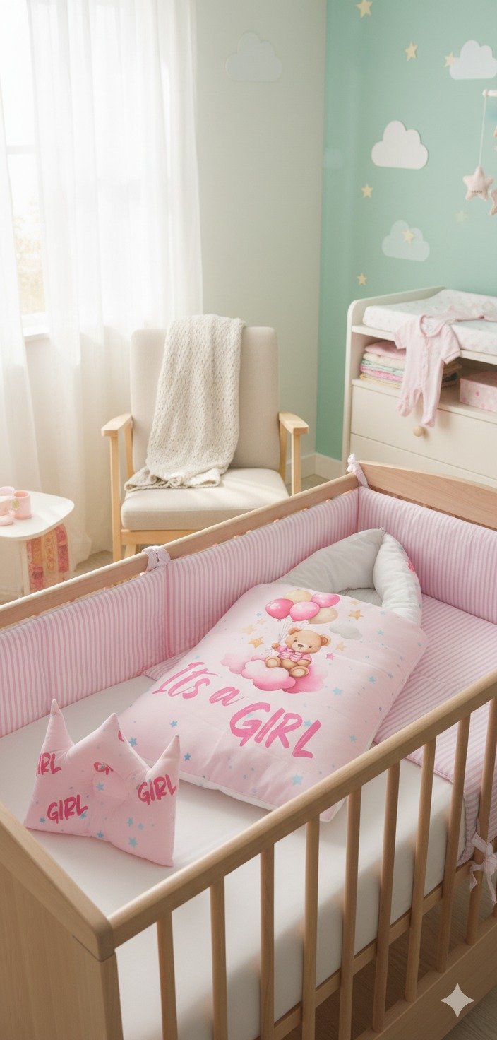 3.p ✨ Baby Carry Net with Crown Cushion 👑*