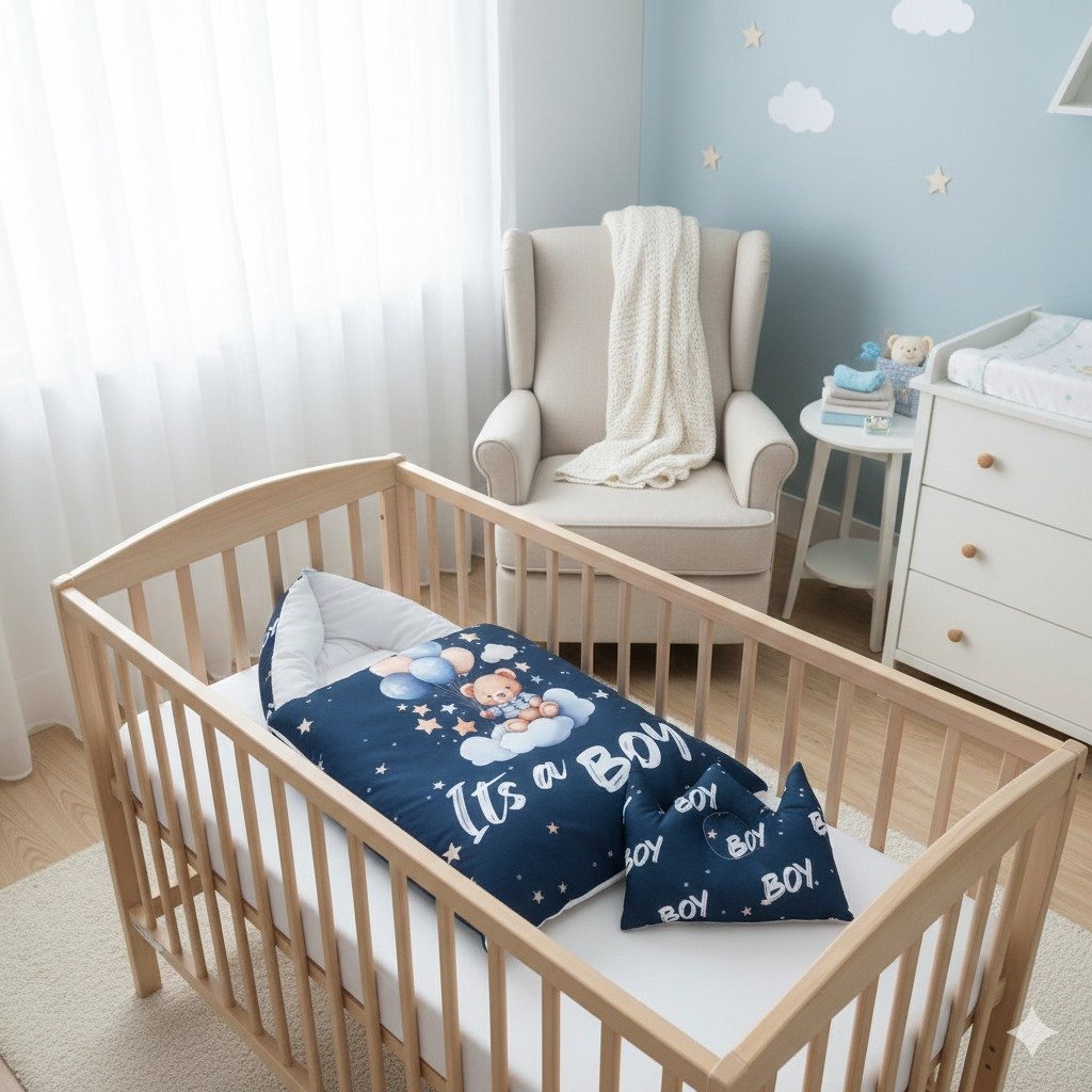 3.p ✨ Baby Carry Net with Crown Cushion 👑*