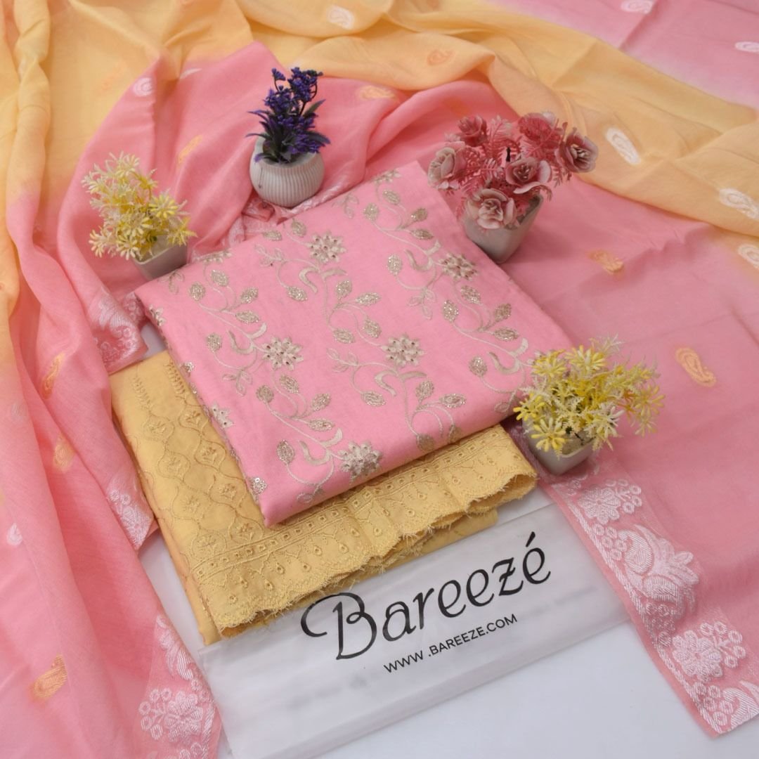 FABRIC : DORIYA COTTON LAWN ✅ *3pc Embroidery Doriya cotton Lawn*