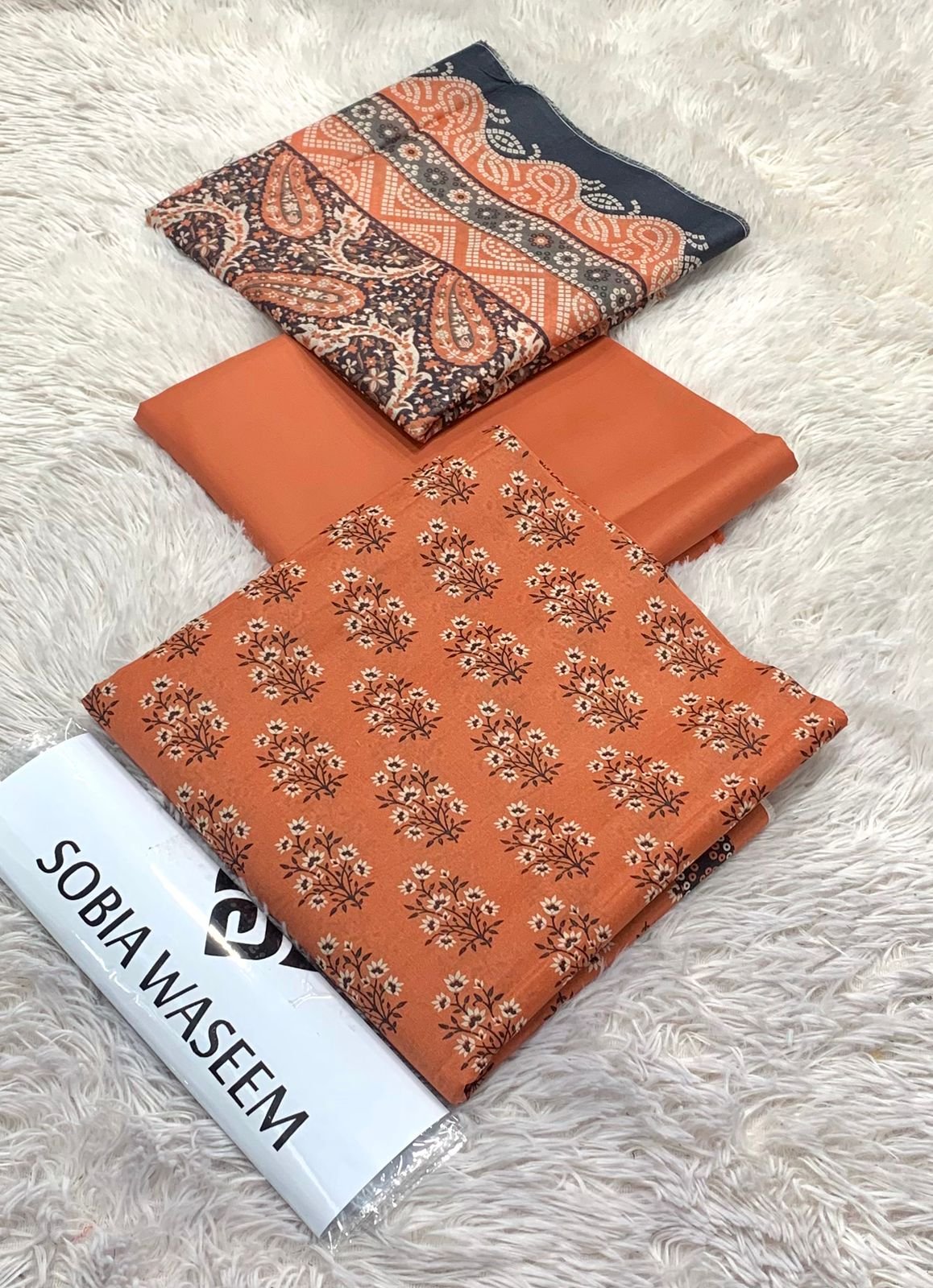 FABRIC LAWN* * PRINTED LAWN SHIRT * DYED TROUSER * PRINTED LAWN DUPATTA