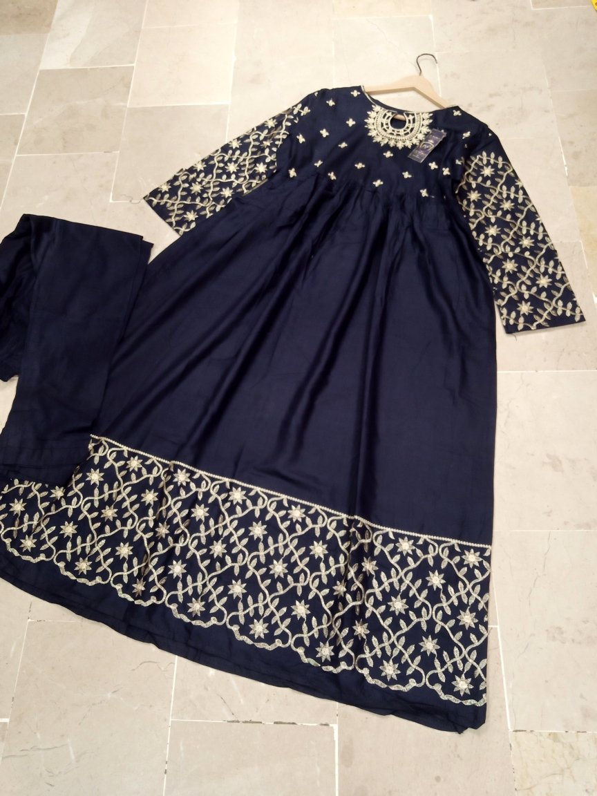 Embroidered 2pcs Maxi