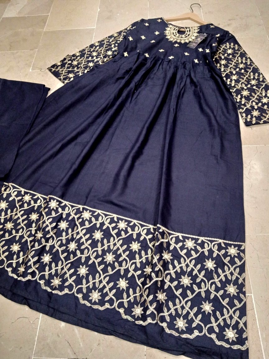 Embroidered 2pcs Maxi