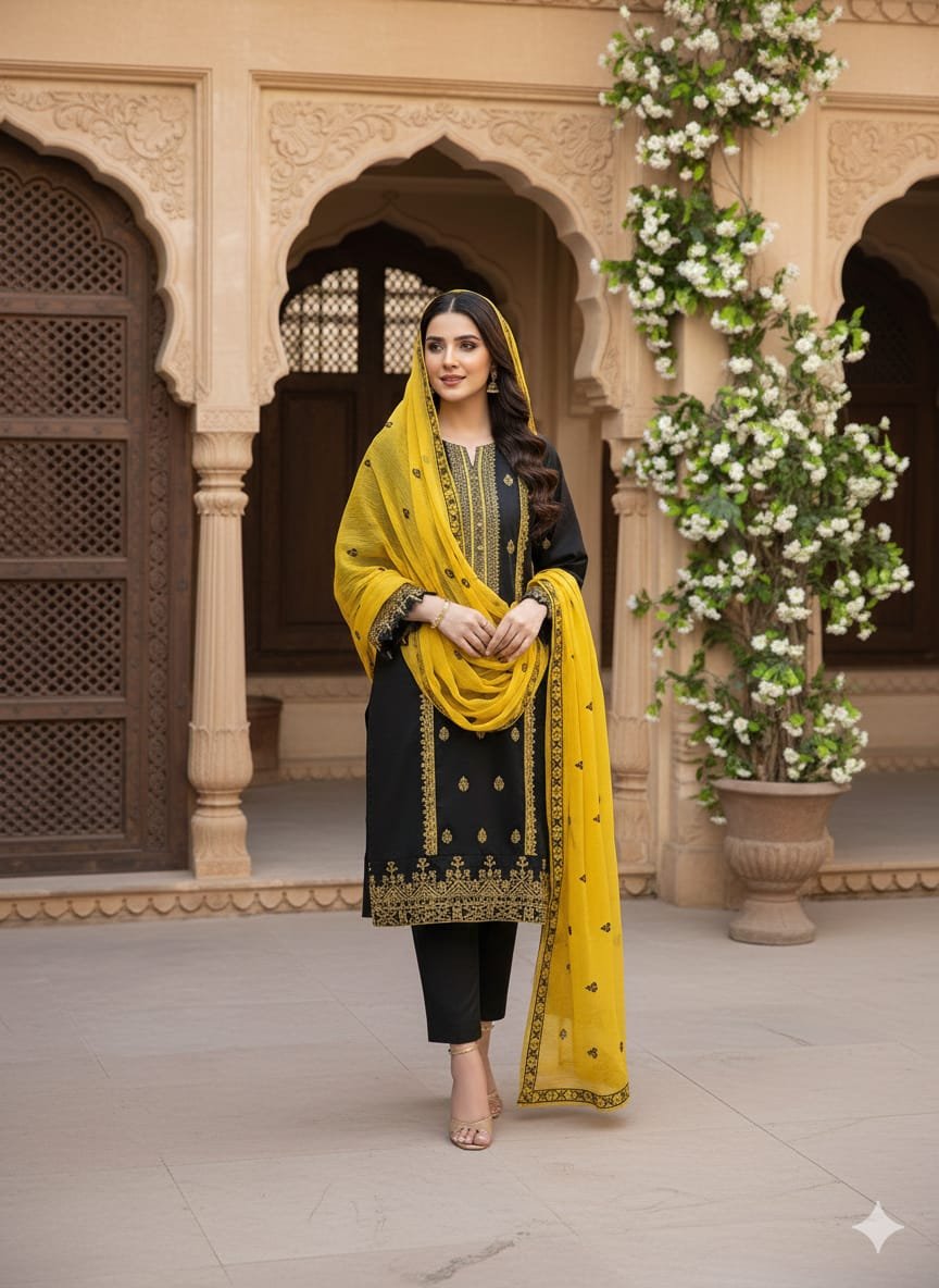 Embroidered* 3 Pc Suit – #Summer Collection #2026