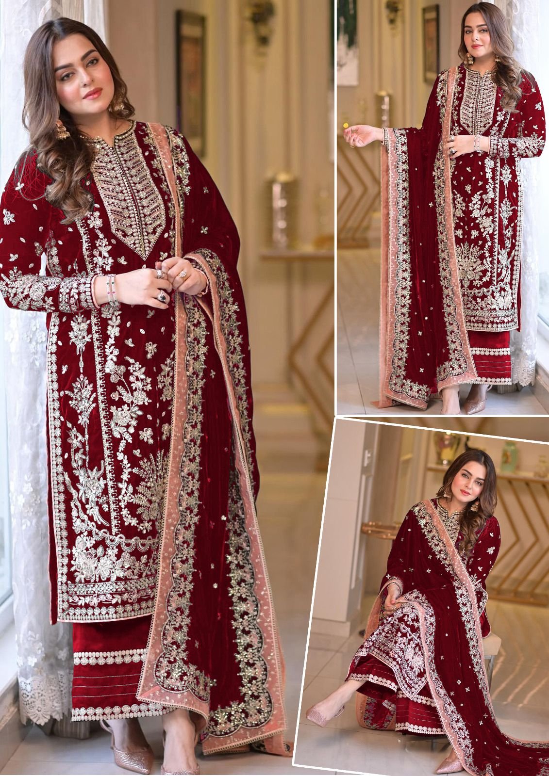 Aneela’s Luxury Embroidered Chiffon Wedding Collection-
