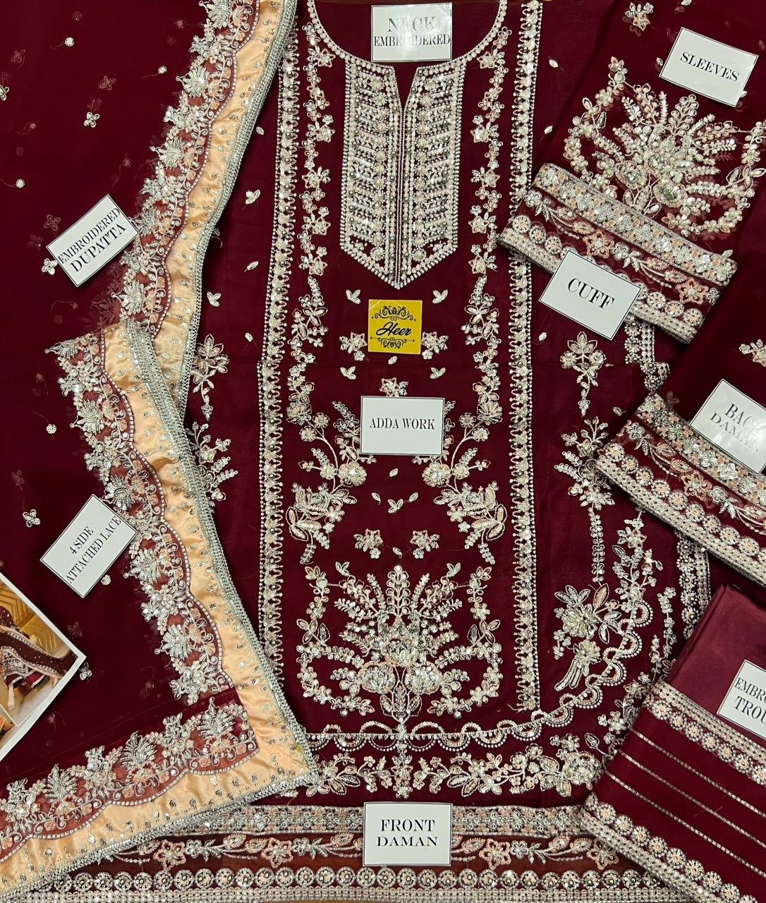 Aneela’s Luxury Embroidered Chiffon Wedding Collection-