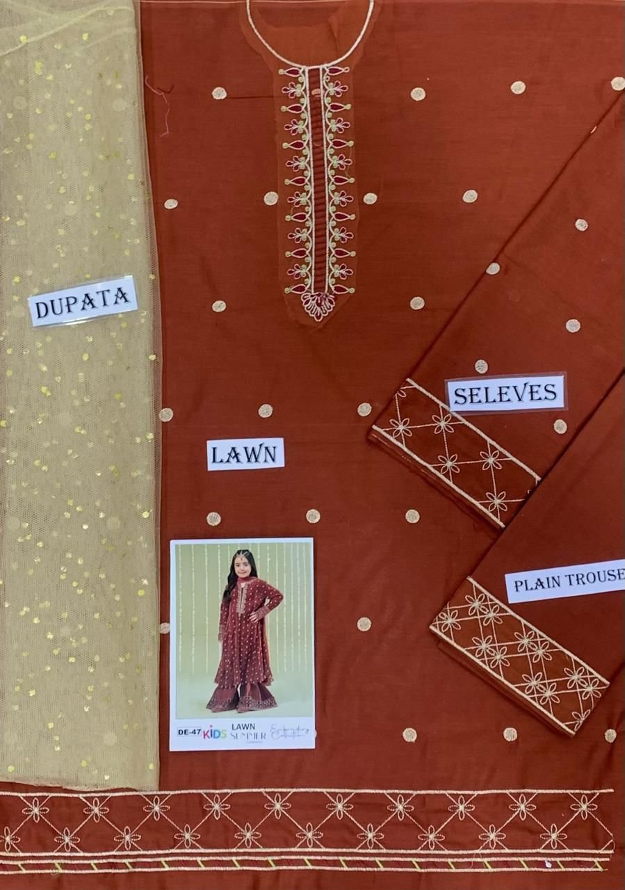 Lawn Eid collection 3pc kids