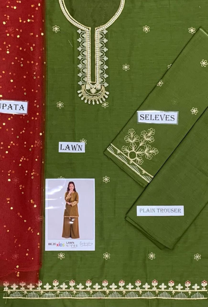 Lawn Eid collection 3pc kids