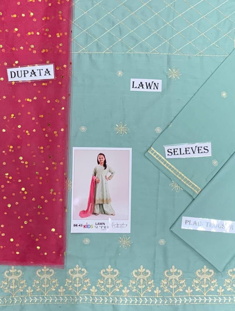 Lawn Eid collection 3pc kids