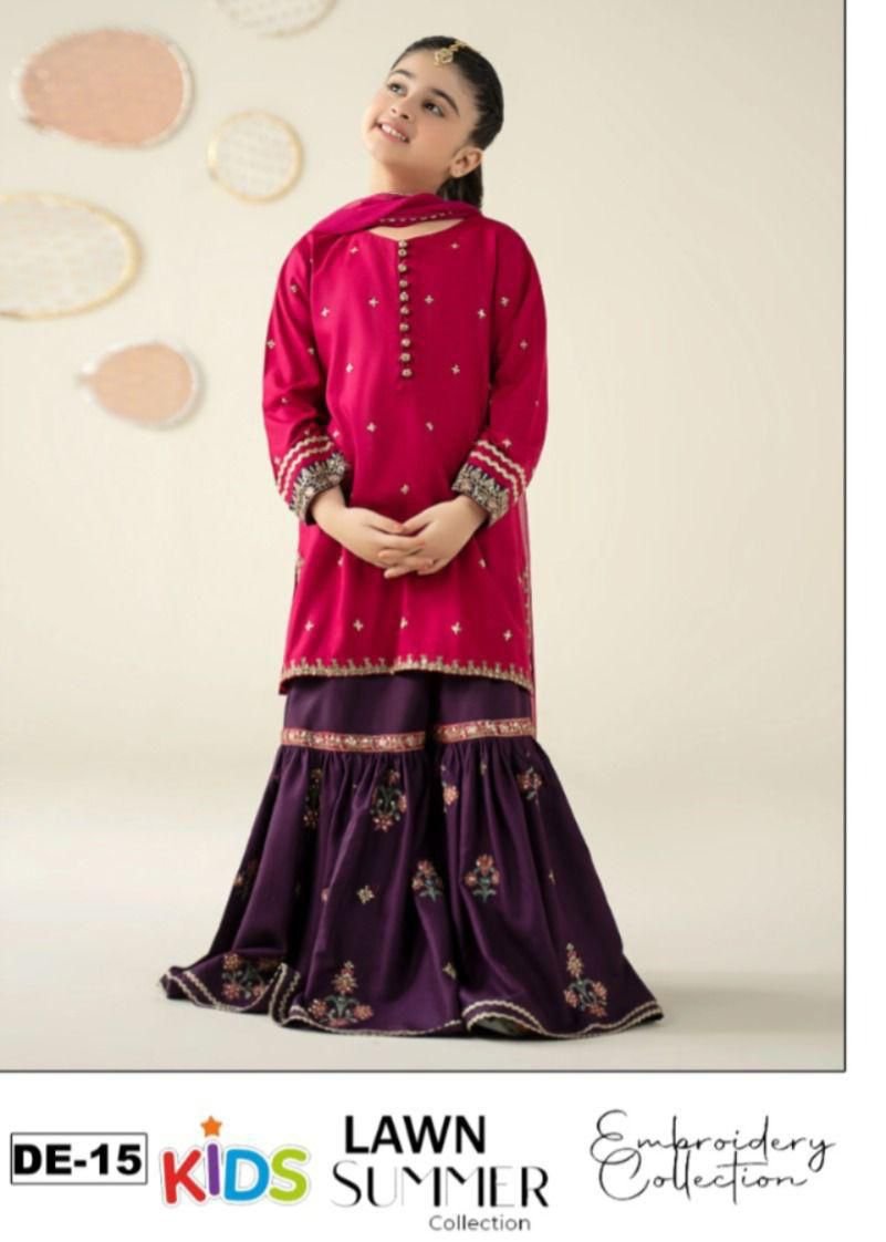Lawn Eid collection 3pc kids