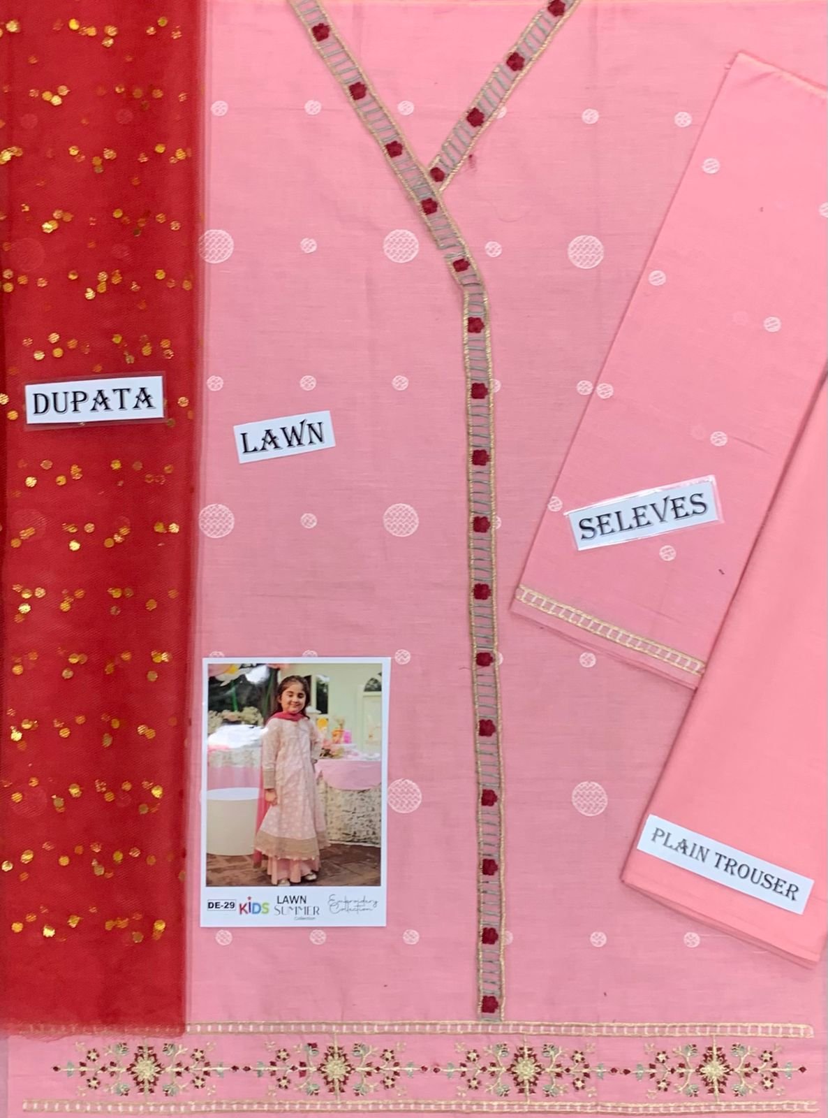 Lawn Eid collection 3pc kids