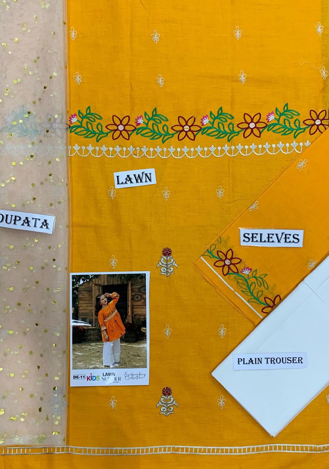 Lawn Eid collection 3pc kids