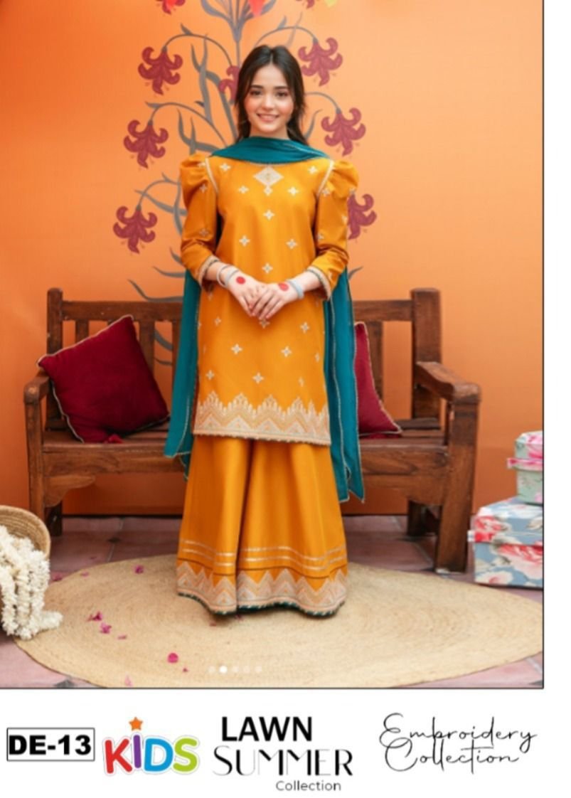 Lawn Eid collection 3pc kids