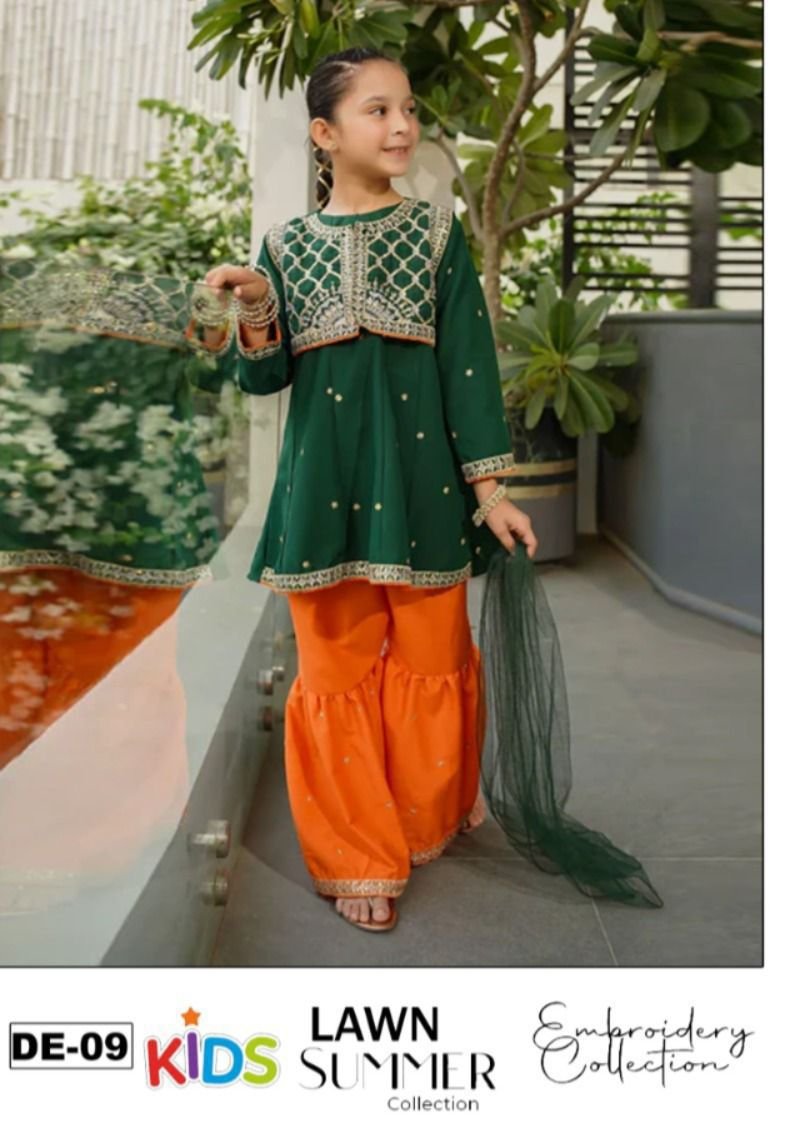 Lawn Eid collection 3pc kids