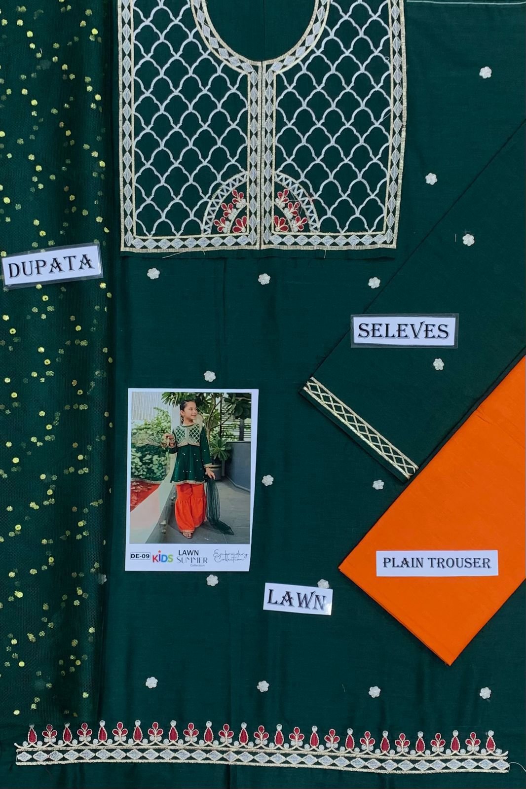 Lawn Eid collection 3pc kids