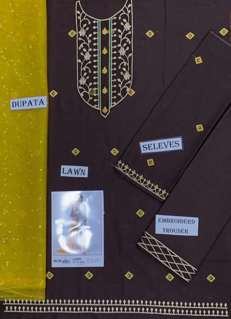 Lawn Eid collection 3pc kids