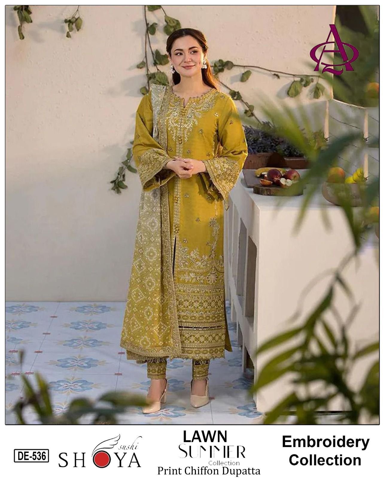 Lawn here Eid collection 3pc suit