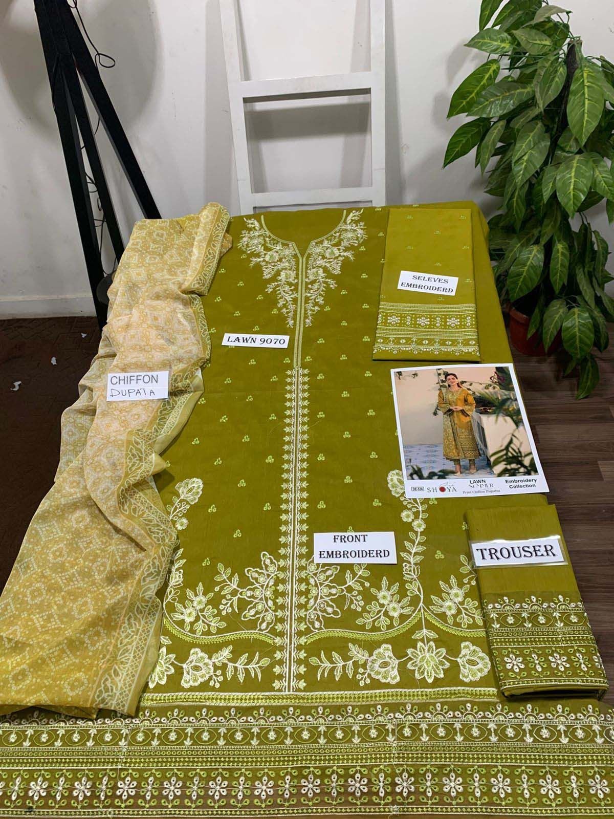 Lawn here Eid collection 3pc suit