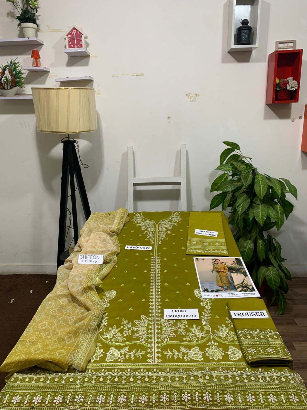 Lawn here Eid collection 3pc suit