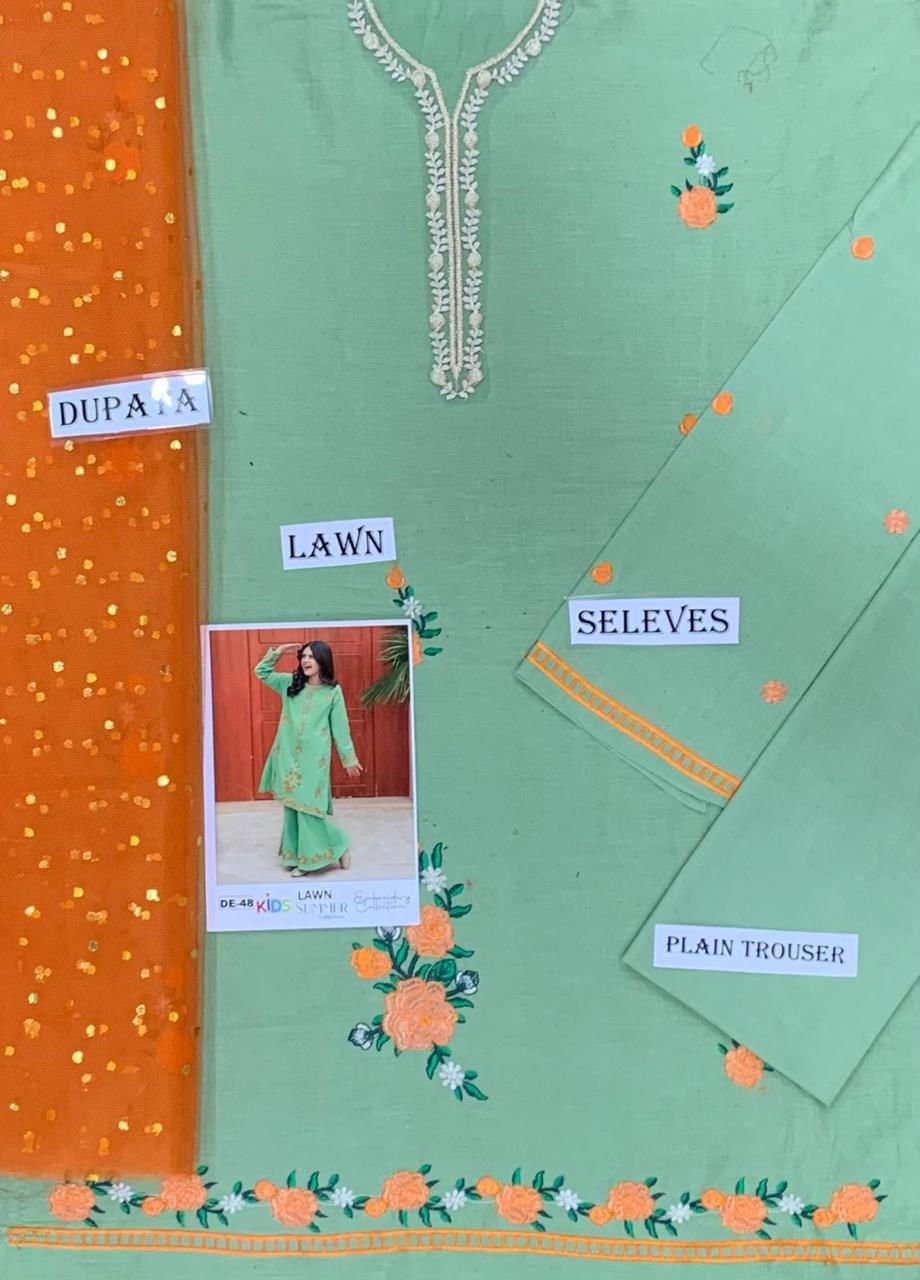 Lawn Eid collection 3pc kids