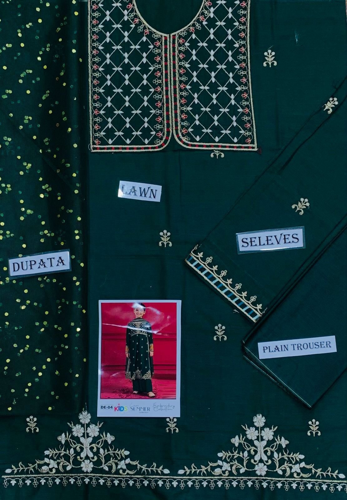 Lawn Eid collection 3pc kids