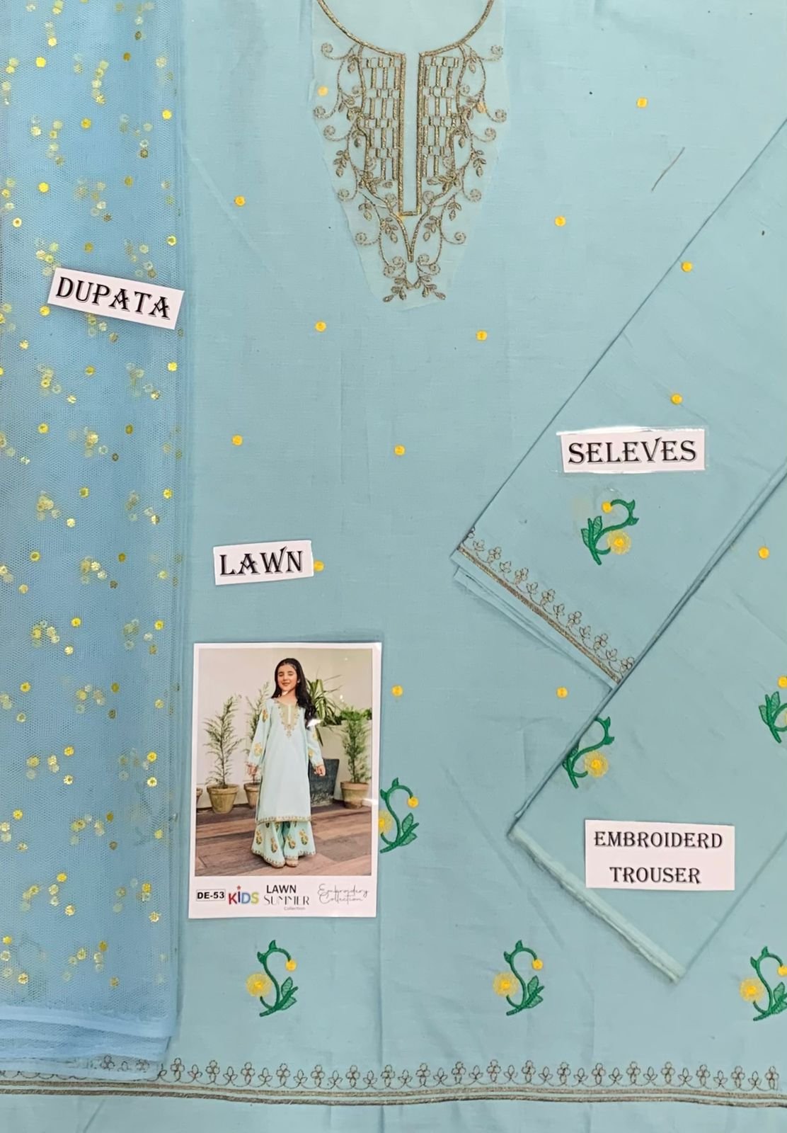 Lawn Eid collection 3pc kids