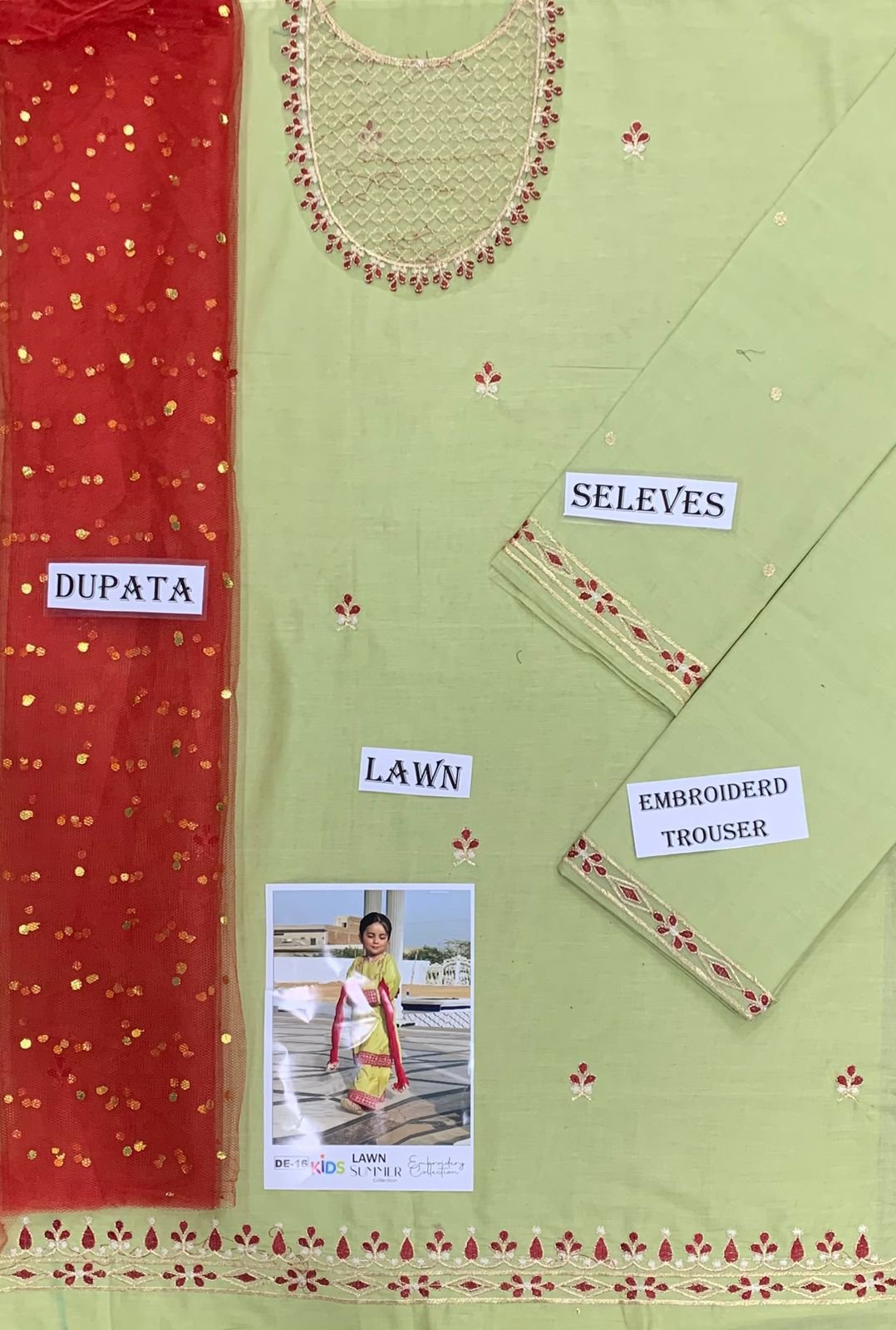 Lawn Eid collection 3pc kids