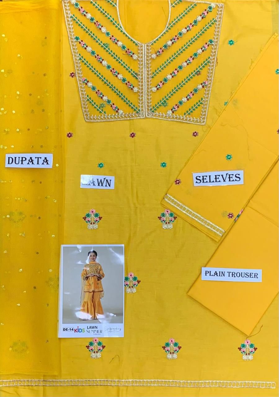 Lawn Eid collection 3pc kids