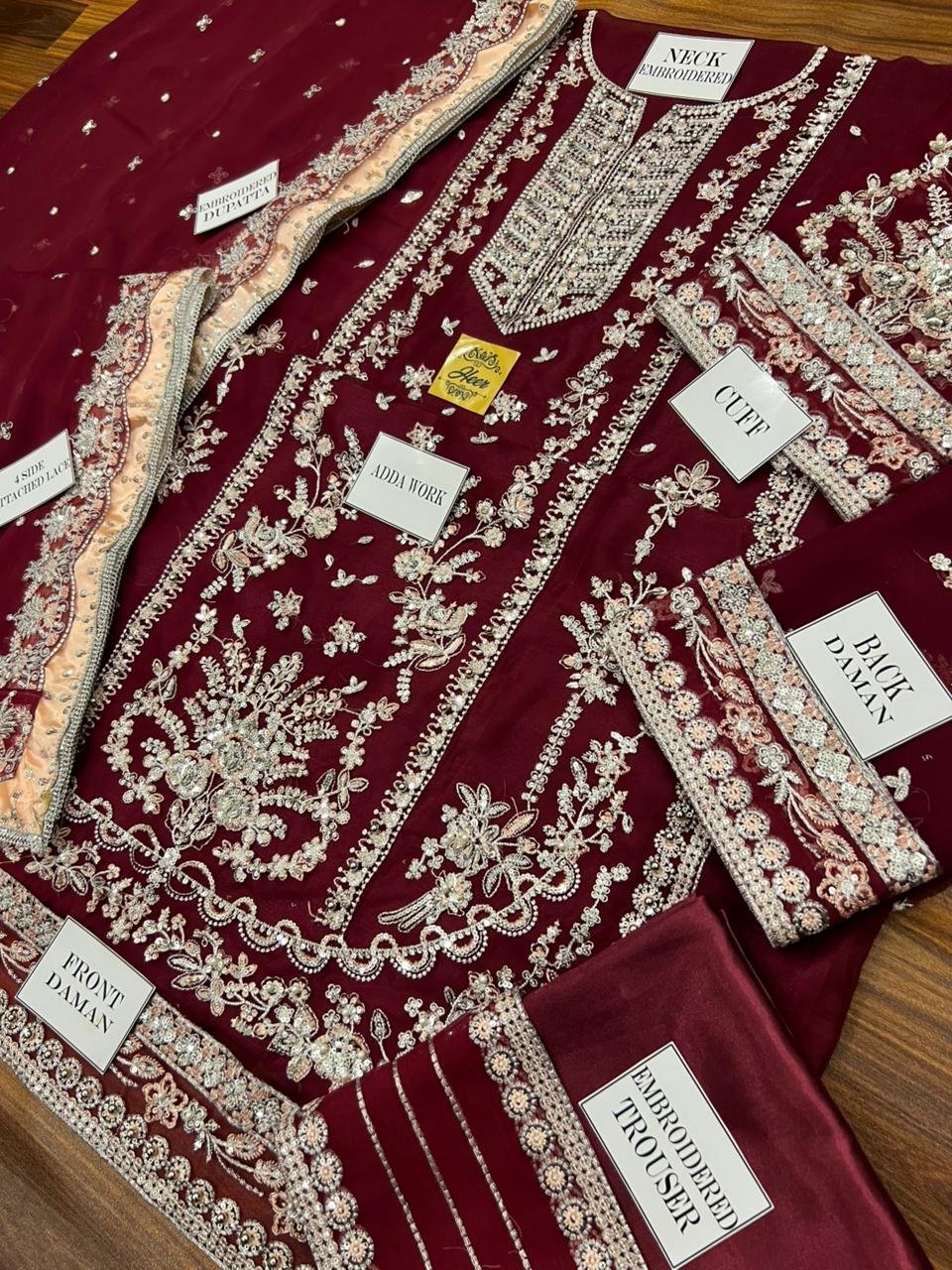 Aneela’s Luxury Embroidered Chiffon Wedding Collection-