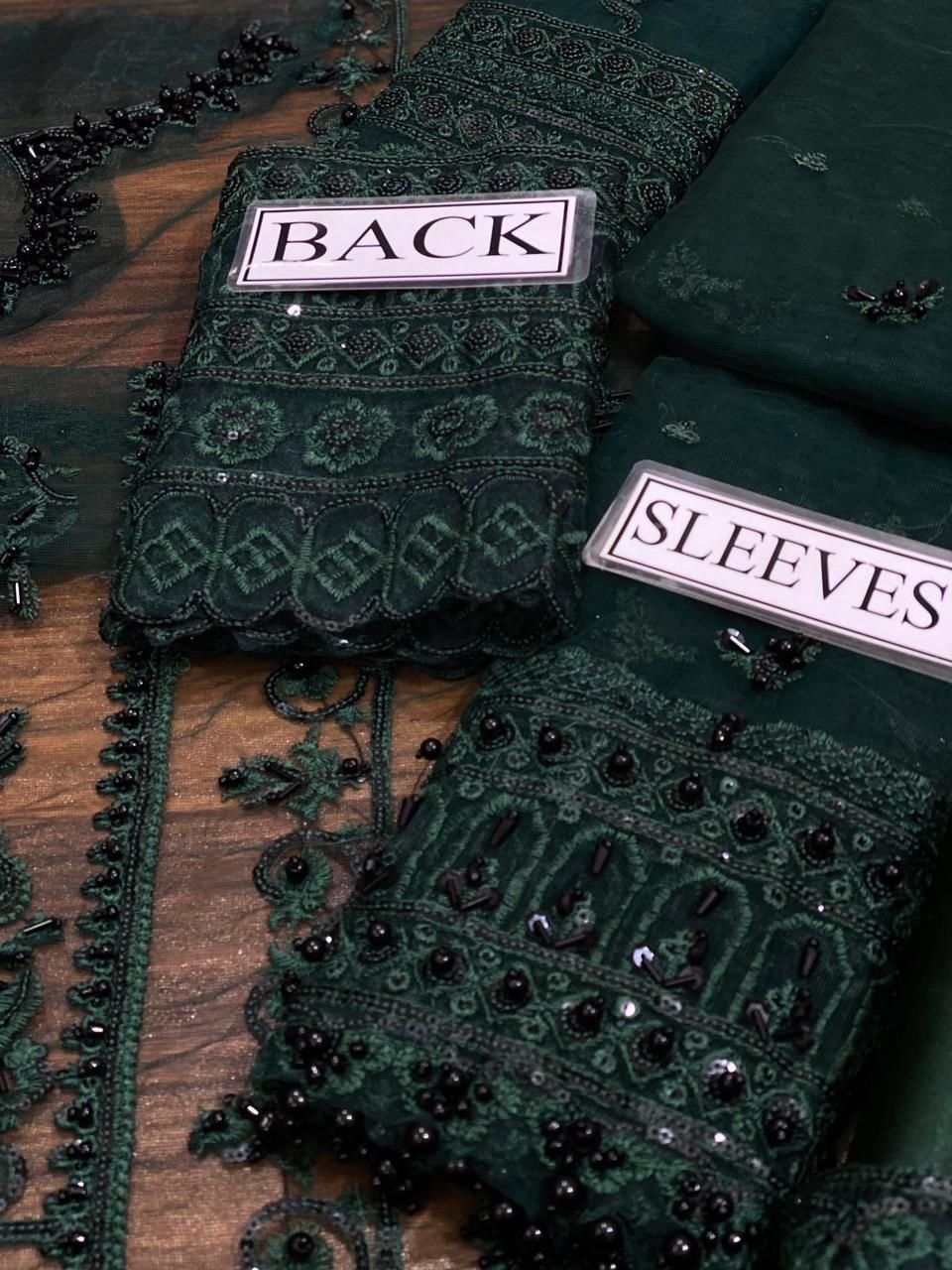 Front net Heavy emb With Totally hand work adda Work