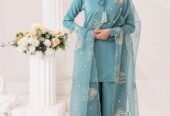 Erisha Embroidered 3Pc* Fabric: *ARABIC LAWN*