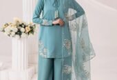 Erisha Embroidered 3Pc* Fabric: *ARABIC LAWN*