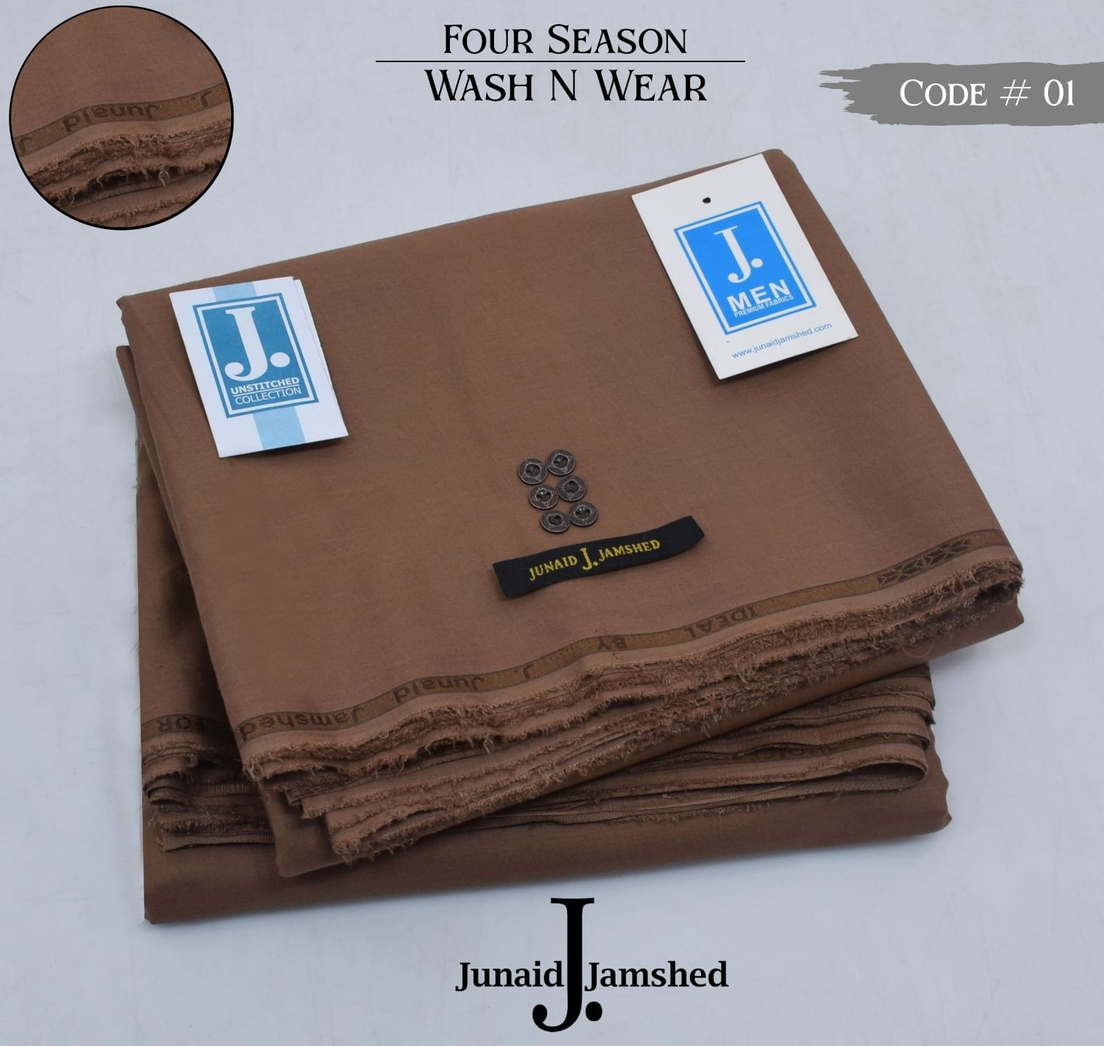 JUNAID JAMSHED* FOR SEASON .WASH N WEAR* ‎ Men’s Wear Unstitched*