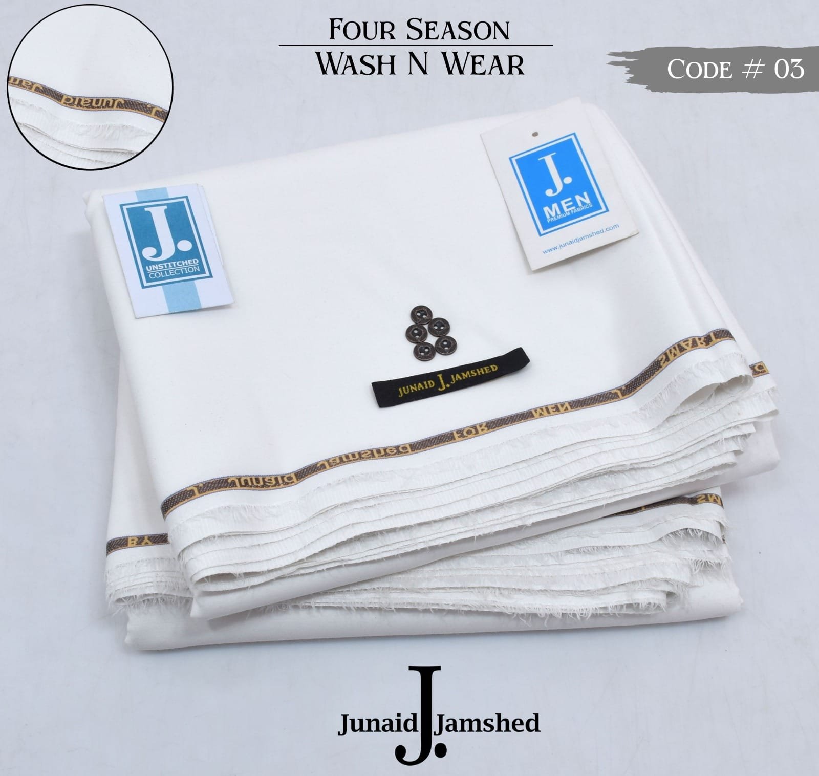 JUNAID JAMSHED* FOR SEASON .WASH N WEAR* ‎ Men’s Wear Unstitched*