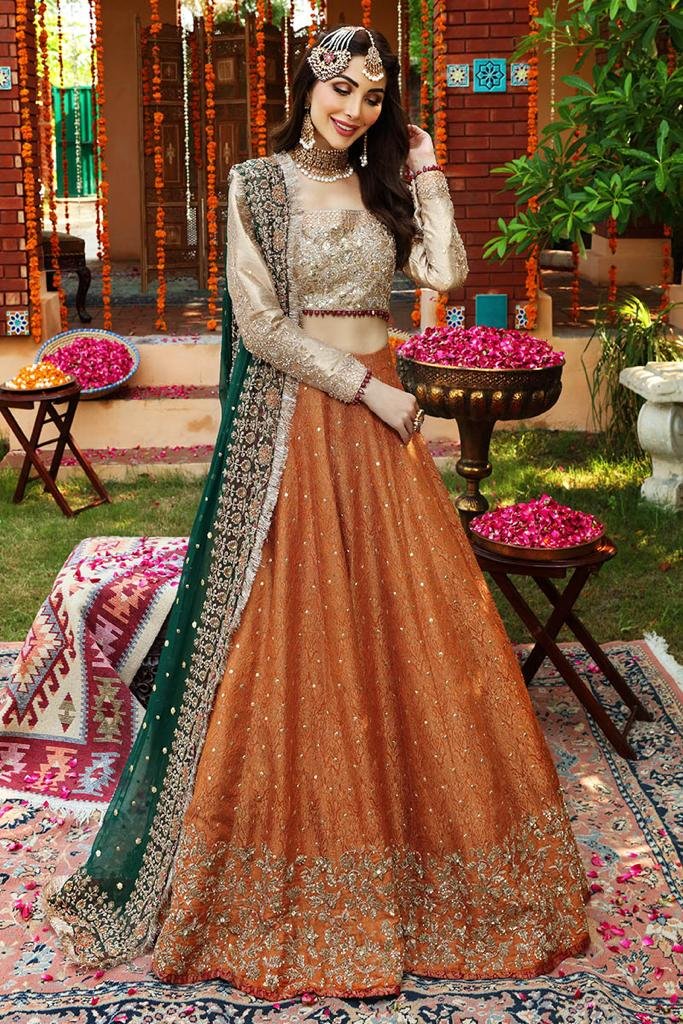 Ayesha Imran bridal maxi* RUEDAD E SAHR-A ravishing blush long frock