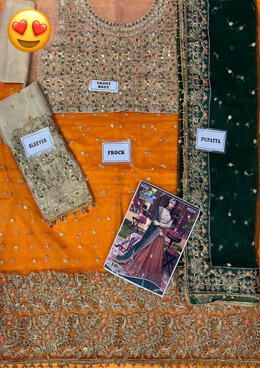 Ayesha Imran bridal maxi* RUEDAD E SAHR-A ravishing blush long frock