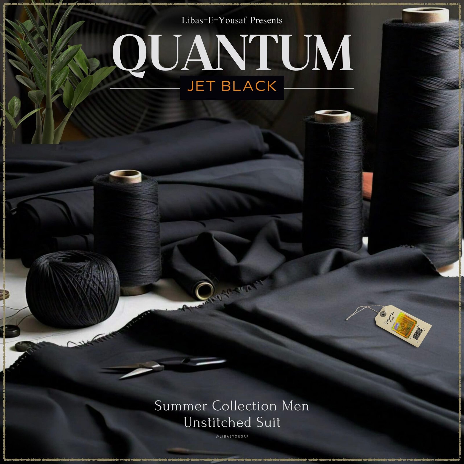 Libas-e-Yousaf’s*® `QUANTUM BLACK` (Jet Black)