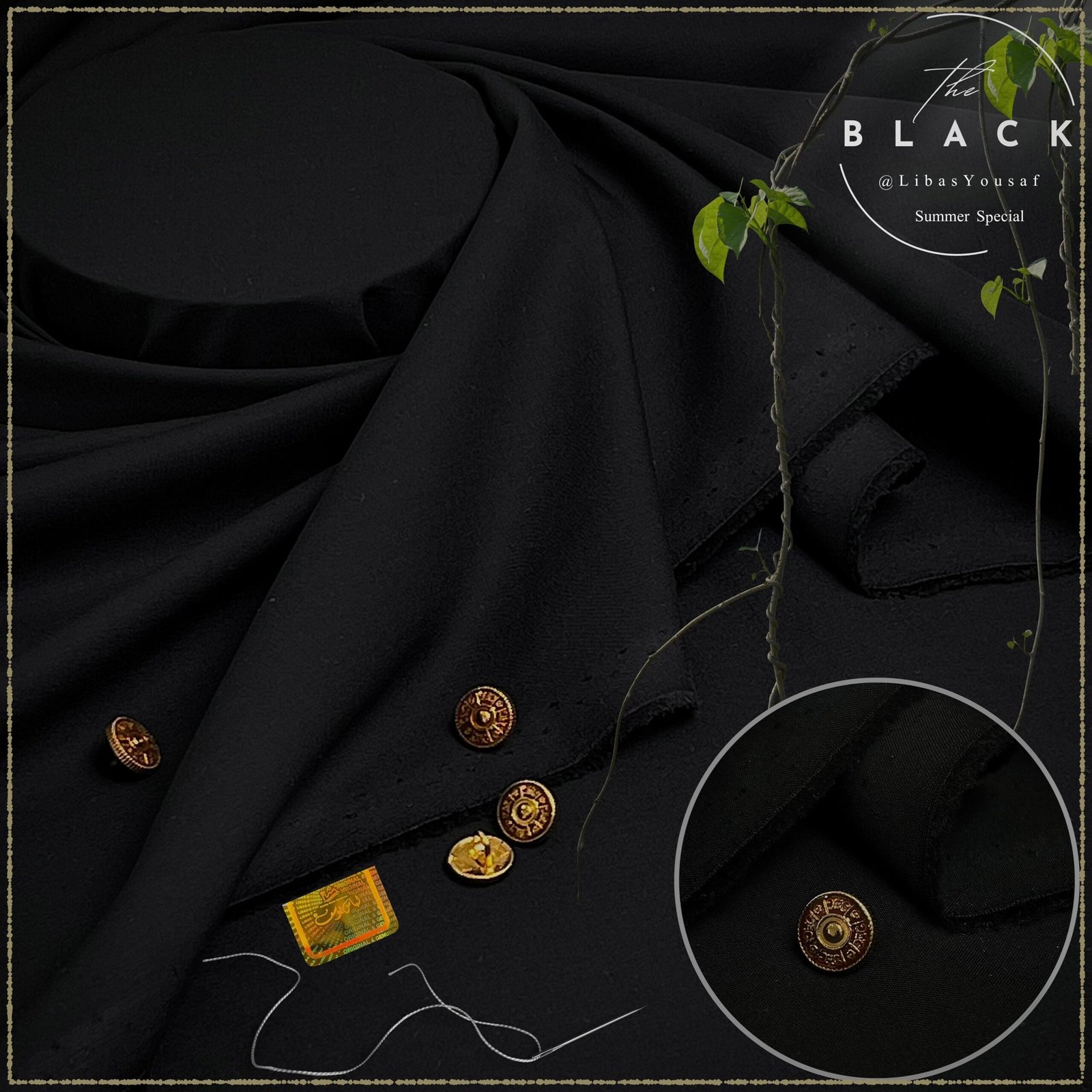 Libas-e-Yousaf’s*® `QUANTUM BLACK` (Jet Black)